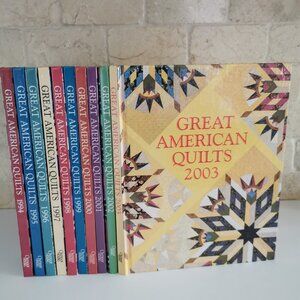 Great American Quilts 94-03 Lot of 10 Vintage Books Hardcover Quilting Designs